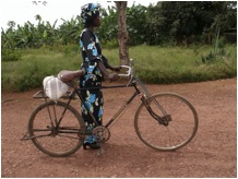femme bicyclette